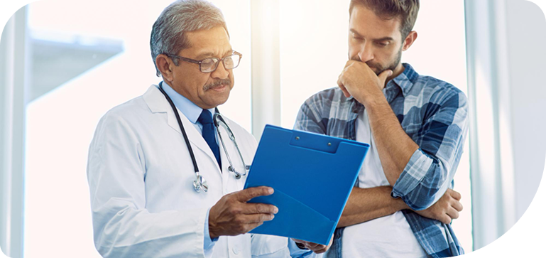 Doctor consulting patient